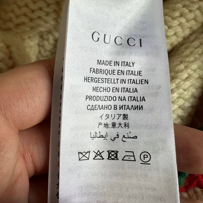 Gucci Embroidered Cardigan in Cream Color