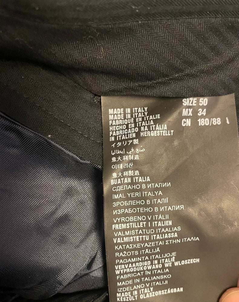 Prada Men's Pants Blue and White Color Block