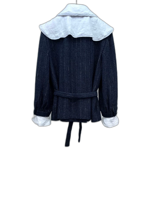 Chanel Ruffled Collar Knit Jacket