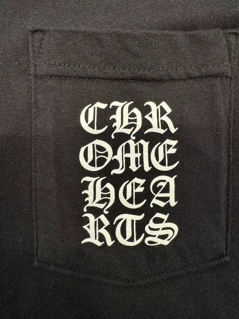 Chrome Hearts Black Square Letter Short Sleeve-yf
