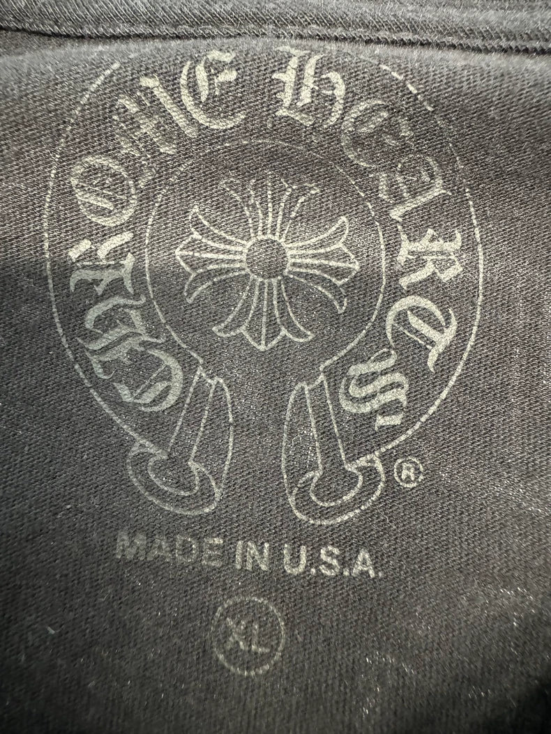 Chrome Hearts Black Square Letter Short Sleeve-yf