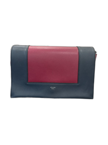 Celine Red Blue Color Block Shoulder Bag