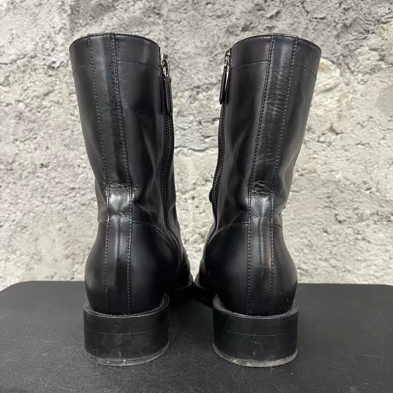 Chanel Black Leather Boots