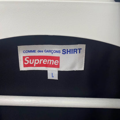 Supreme x CDG Misplaced Logo Coat Trench