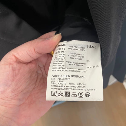 Supreme x CDG Misplaced Logo Coat Trench