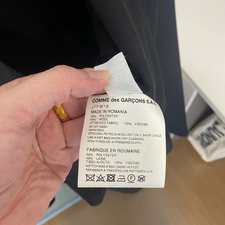 Supreme x CDG Misplaced Logo Coat Trench