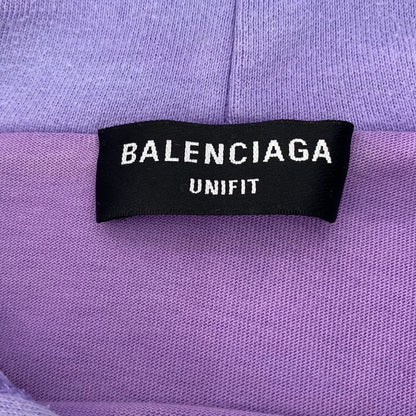 Purple Balenciaga Logo Print Hoodie