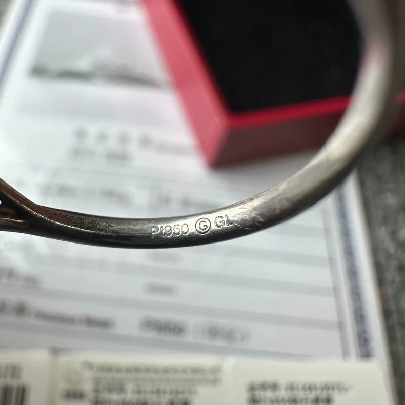 Platinum Diamond Ring with Box and Certification