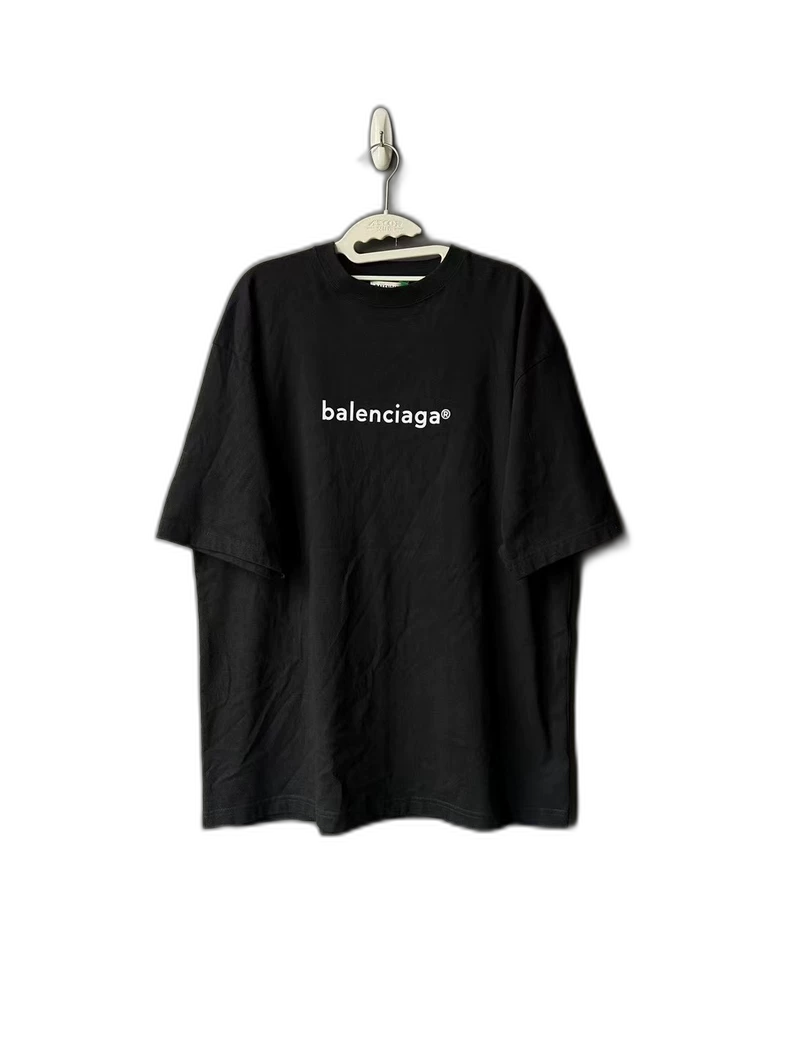 Balenciaga Black Letter Short Sleeve T-shirt
