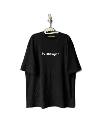Balenciaga Black Letter Short Sleeve T-shirt