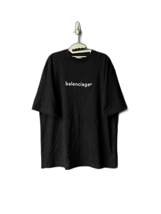 Balenciaga Black Letter Short Sleeve T-shirt