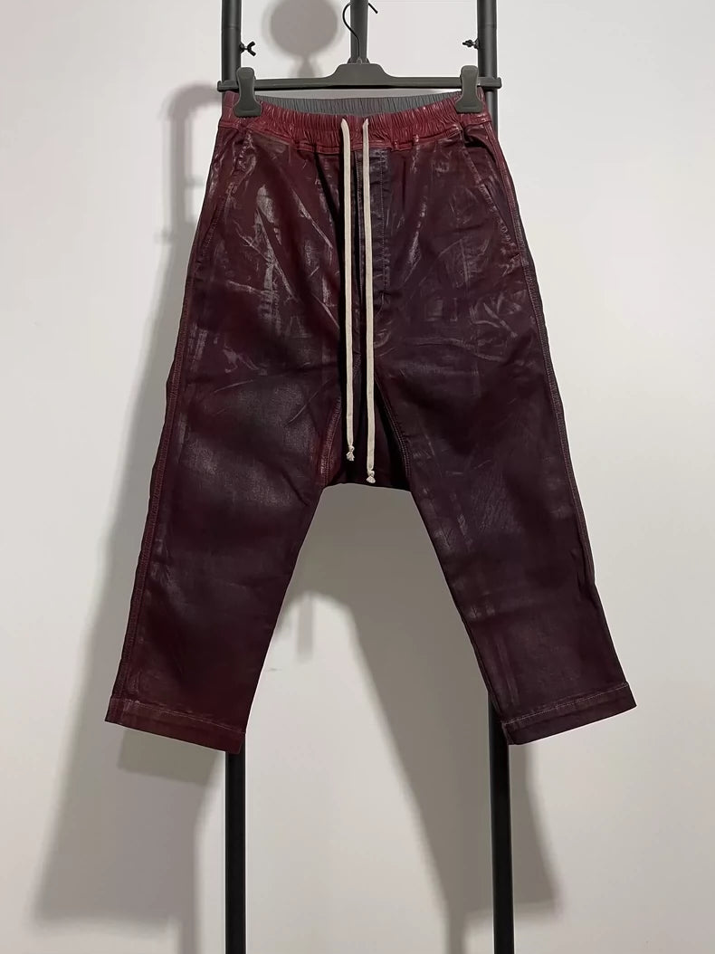 Rick Owens Coated Waxed Trousers