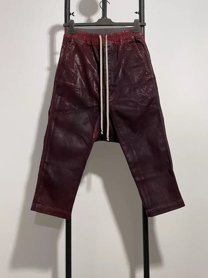 Rick Owens Coated Waxed Trousers