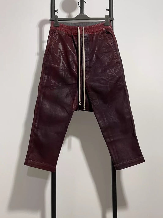 Rick Owens Coated Waxed Trousers