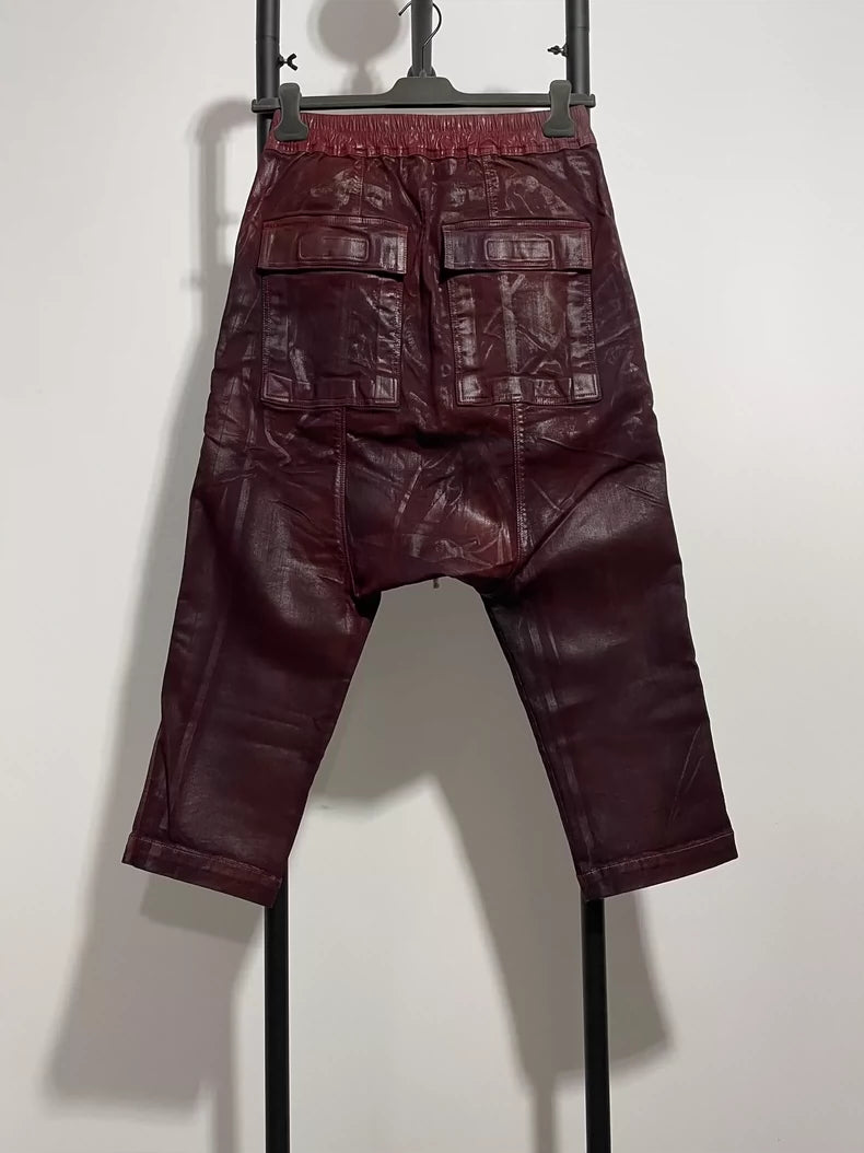 Rick Owens Coated Waxed Trousers