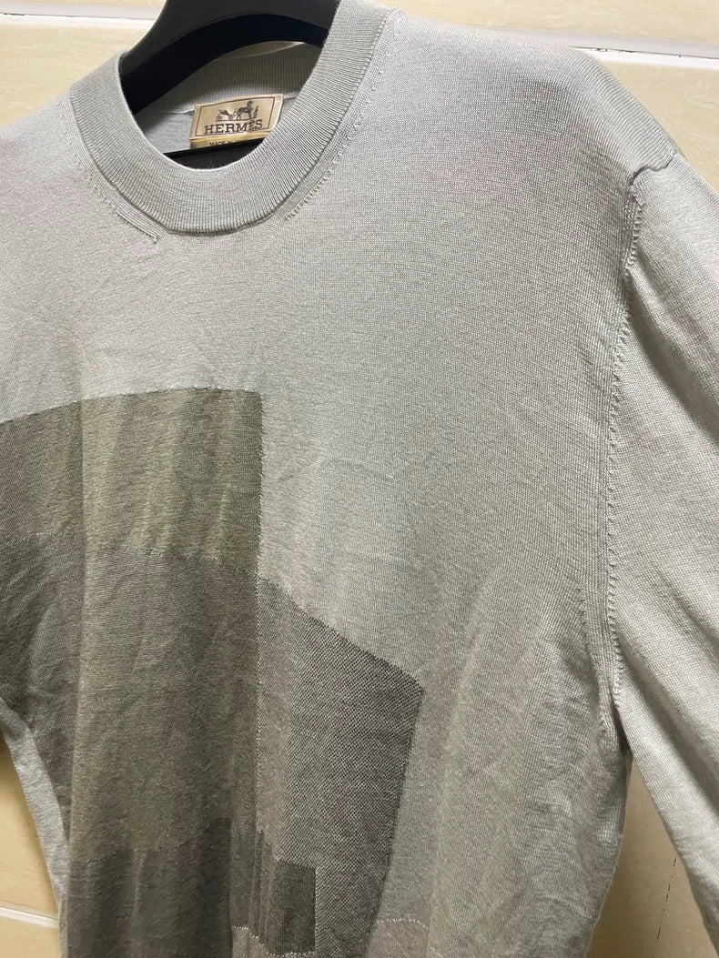 Hermes Short Sleeve Knit Sweater for Men