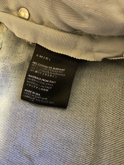 Amiri Distressed Light Wash Jeans-yf