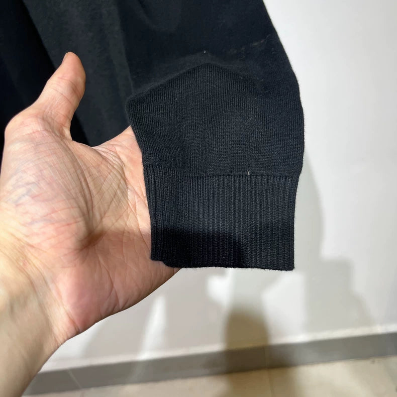 Vintage CDG Black Grey Wool Sweater