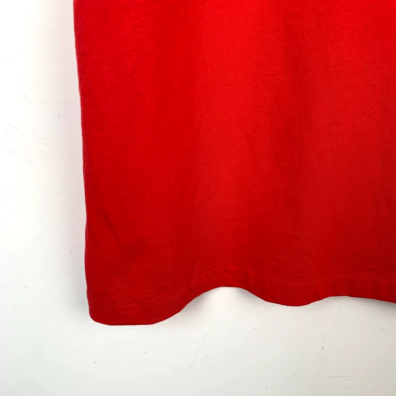 Gucci Red Logo Print Short Sleeve T-Shirt