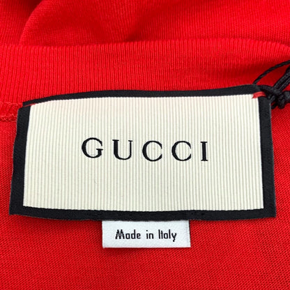 Gucci Red Logo Print Short Sleeve T-Shirt