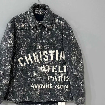 Dior Grey Snowflake Logo Cotton Jacket