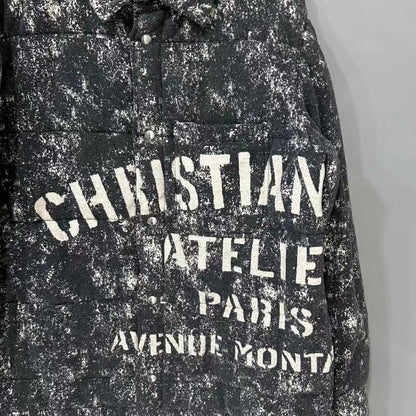 Dior Grey Snowflake Logo Cotton Jacket