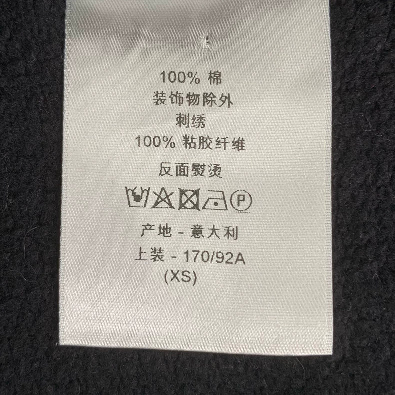 Black Dior Logo Embroidered Long Sleeve Sweatshirt