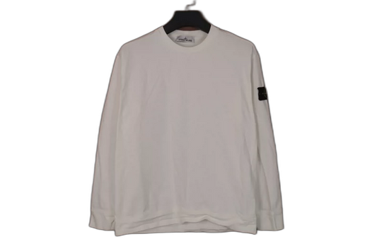 Stone Island White Crewneck Sweatshirt