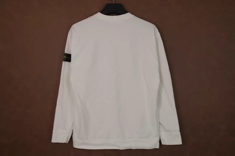 Stone Island White Crewneck Sweatshirt
