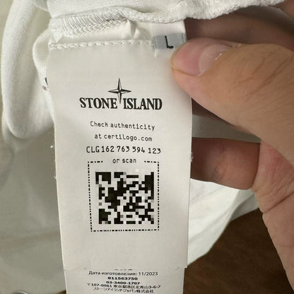 Stone Island White Crewneck Sweatshirt