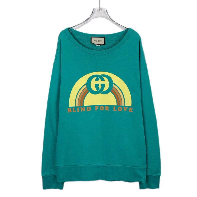 Gucci Logo Print Cotton Long Sleeve Sweatshirt
