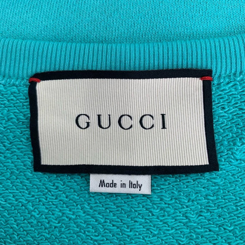 Gucci Logo Print Cotton Long Sleeve Sweatshirt