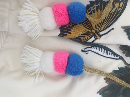 Gucci Embroidered Hoodie in Cream Color