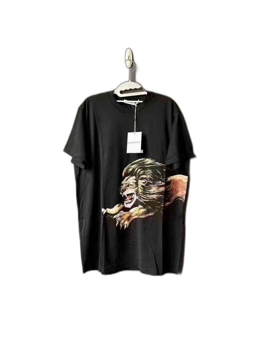 Givenchy Lion Embroidery Logo Short Sleeve T-Shirt