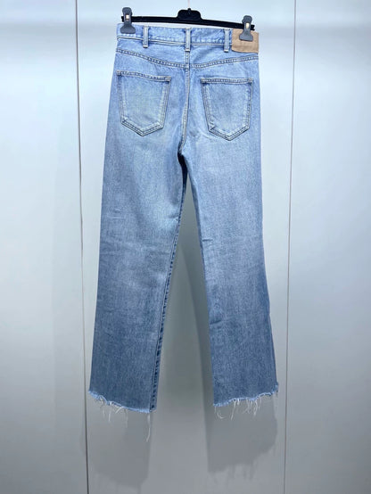 Celine Light Blue Casual Denim Pants