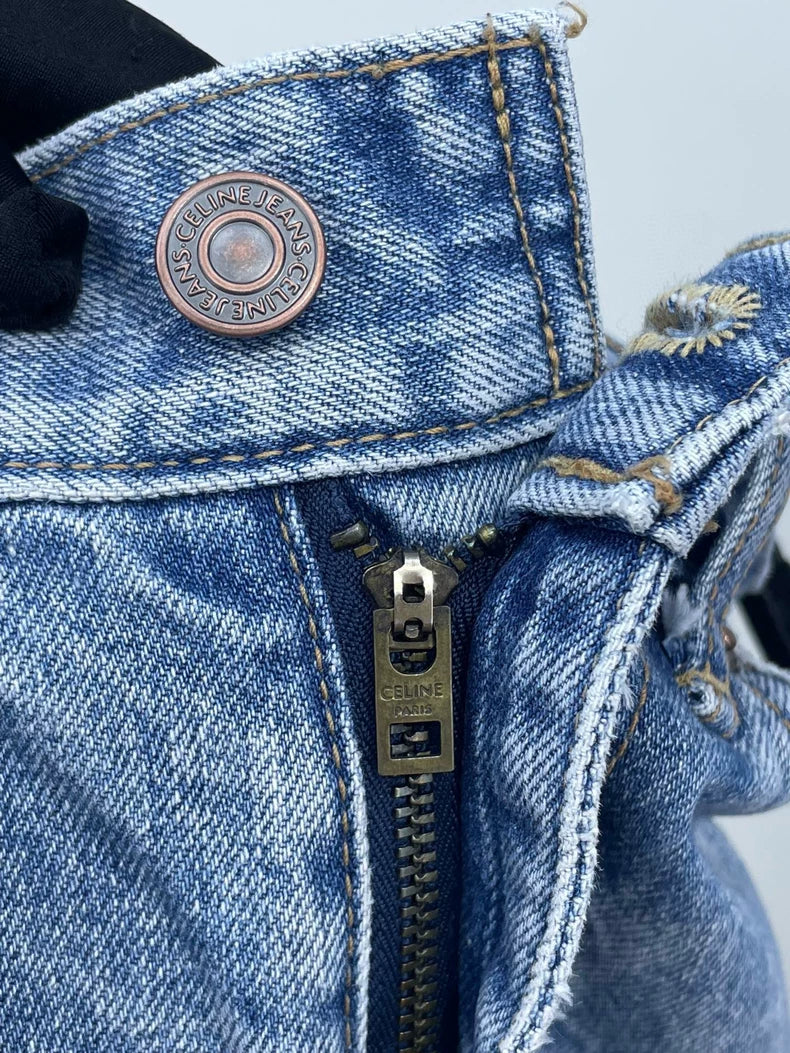 Celine Light Blue Casual Denim Pants