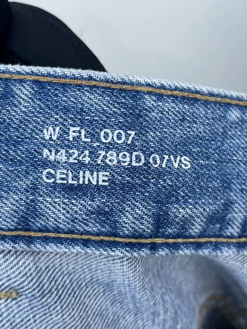 Celine Light Blue Casual Denim Pants