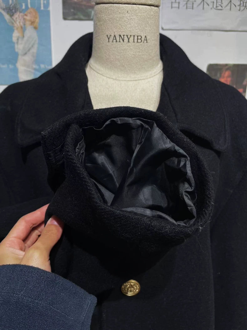 Black Wool Coat by Dior for Men