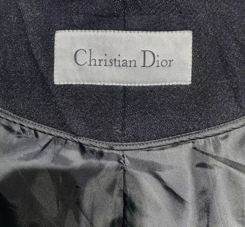 Black Wool Coat by Dior for Men