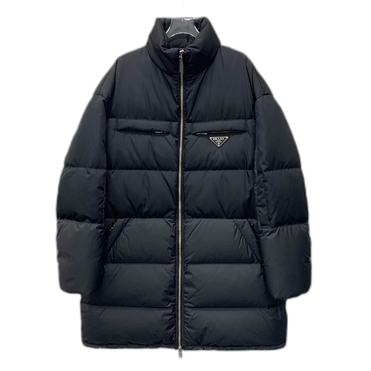 Prada Black Puffer Jacket with Logo
