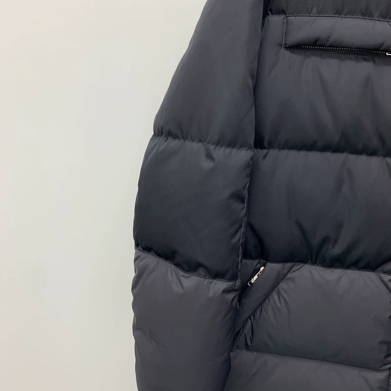 Prada Black Puffer Jacket with Logo