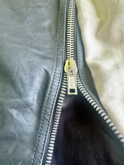 Rick Owens Leather Flared Zip Pants