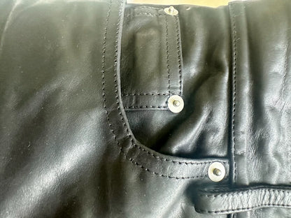 Rick Owens Leather Flared Zip Pants