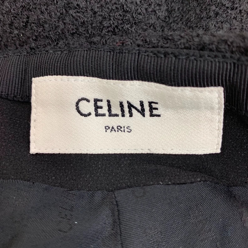 Celine Black Wool Casual Shorts
