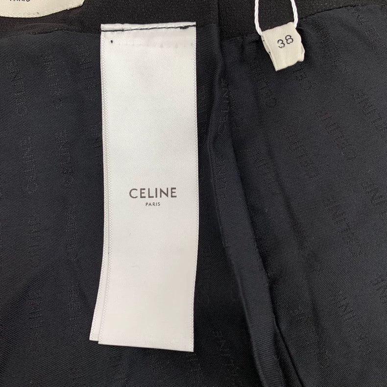 Celine Black Wool Casual Shorts