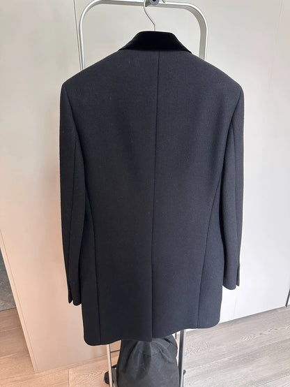 Saint Laurent Black Overcoat Never Worn