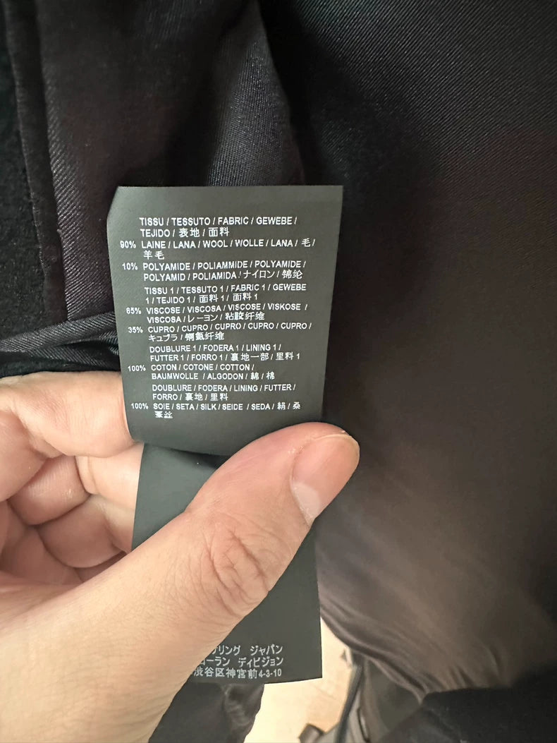 Saint Laurent Black Overcoat Never Worn