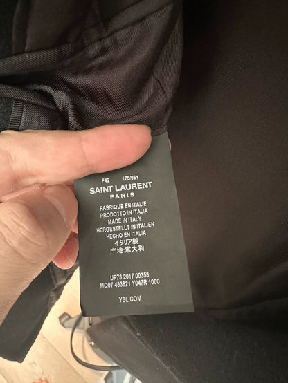 Saint Laurent Black Overcoat Never Worn