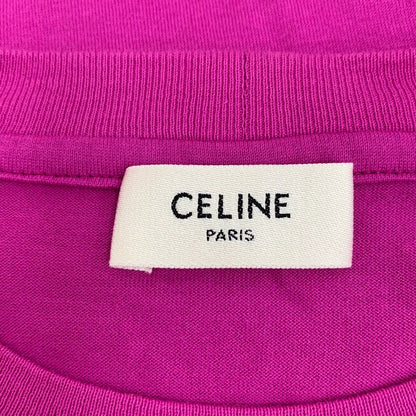 Celine Pink Logo Cotton T-Shirt