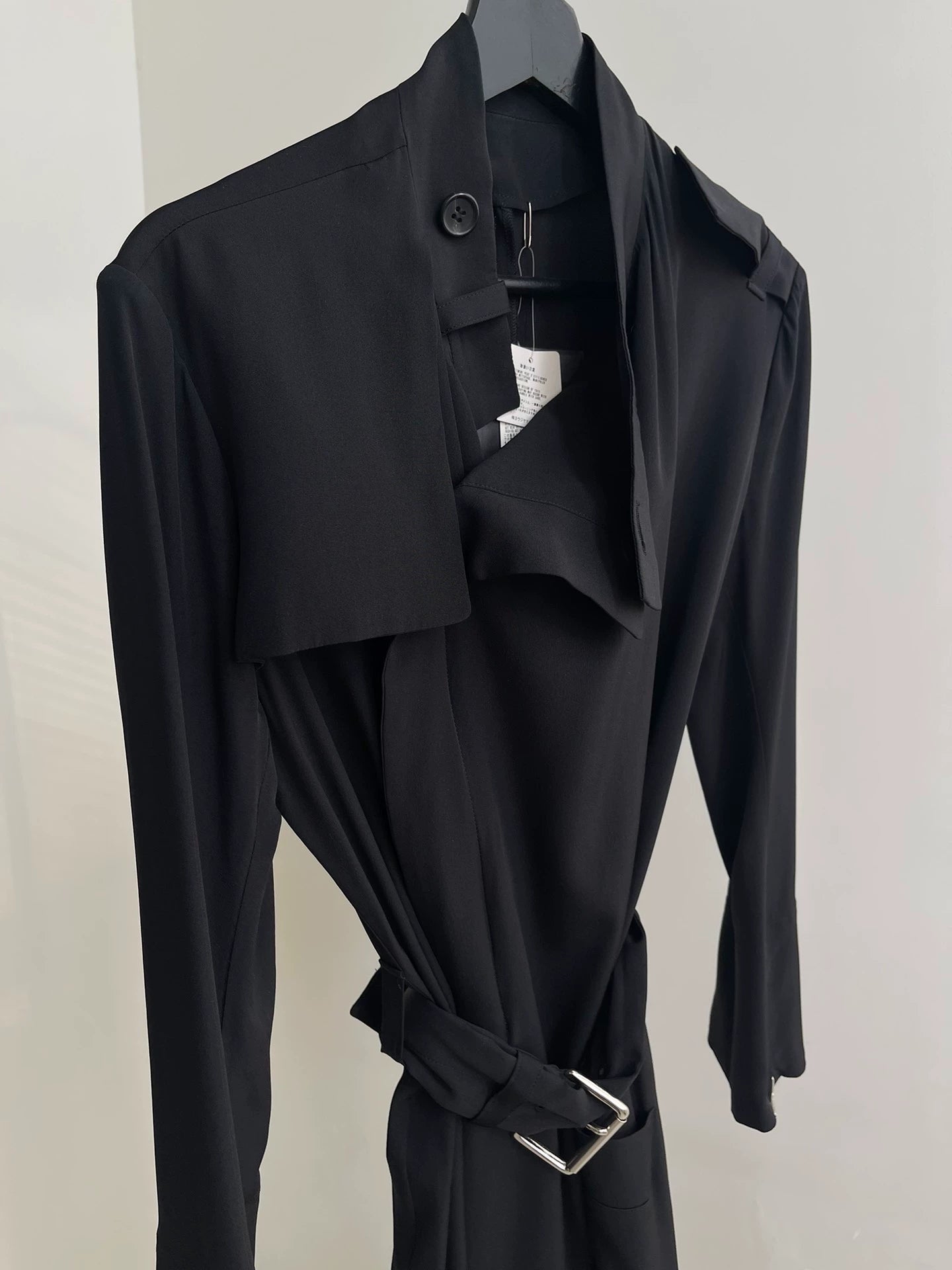 Yohji Yamamoto FEMME black long windbreaker